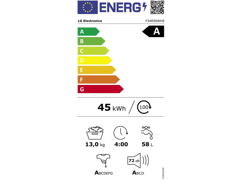 Lave linge LG F34R50WHS 13 kg